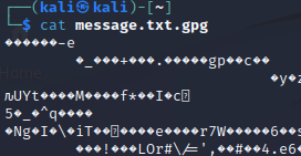 Encrypted contents of message.txt.gpg