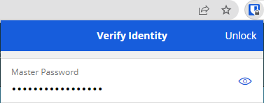 Unlock your password vault with your master password