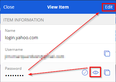 Confirm the password and edit if needed