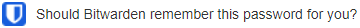 Bitwarden prompt to save password