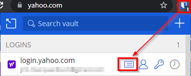 View a saved credential