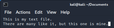 Sample text in vim