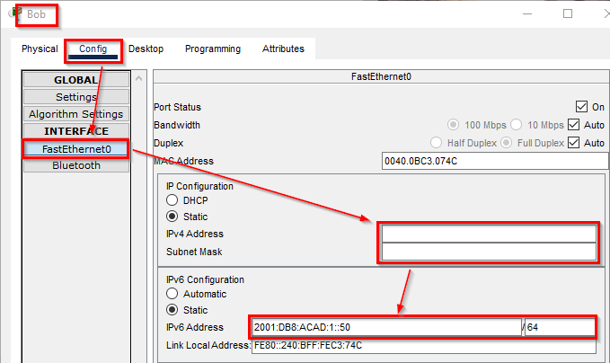 Bob's IPv6 Settings
