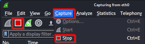 Stop Wireshark Capture