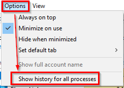 History for All Processes (Smart Mode)
