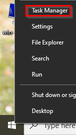 Right-click Start Menu