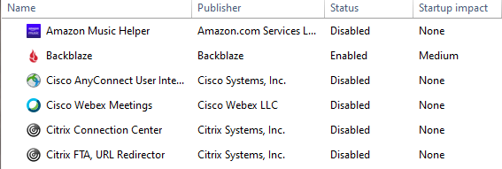 List of Applications that Can Start Automatically