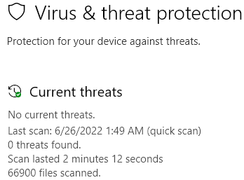 No Current Threats /humblebrag