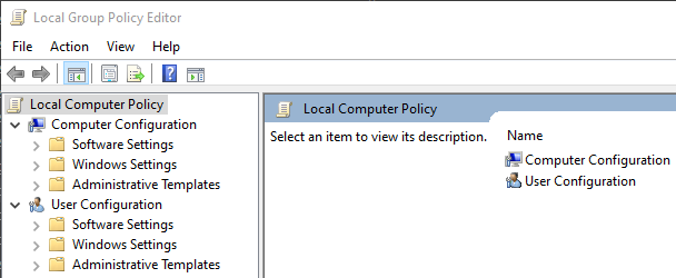 Local Group Policy Editor