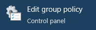 Group Policy Editor in the Start Menu