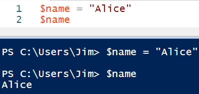 The value of name is retrieved
